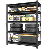 SDXYSTCE Garage Shelving Heavy Duty 2500LBS Loads, 48" W Adjustable Garage Storage Shelves, 5-Tier Metal Shelving Units and Storage, Industrial Utility Shelf, 48" Wx18 Dx78 H,Black SDXYSTCE