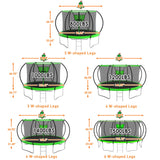 KOFUN 1500LBS 10 12 14 16 FT Tranpoline for Kids and Adults,【Curved Poles Larger Room】 Tranpolines Outdoor with Net, Ladder, Basketball Hoop, ASTM Approval- Easy to Assemble Recreational Tranpoline KOFUN