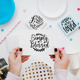34 Pieces Inspirational Word Stencils - 3 in Motivational Quotes, Reusable Christian Sayings for Painting on Wood Signs, Wall Home Decor (34pcs Words) Huahui