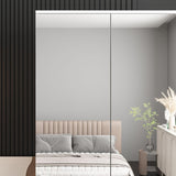 FAMAPY 4 Door Wardrobe Closet with Mirrors, Armoire Wardrobe Closet with Hanging Rod, Mirrored Armoire for Bedroom White (31.5”W x 15.7”D x 70.9”H) FAMAPY