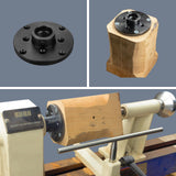 SIIIXS 4'' Steel Wood Lathe Faceplate,Faceplate for Wood Lathe,Lathe Face Plate Fit for 1''X8TPI Spindle without Screwchuck SIIIXS