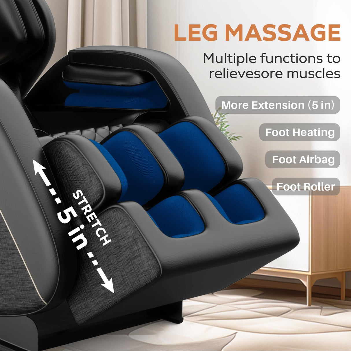 2025 Massage Chair Full Body, Zero Gravity Massage Chair with Auto Modes, Airbag Massage, 6 Fix Point Rollers, Foot Massage, Heating, Touch Screen Controller, Home Relaxation Recliner with Massage Msutree