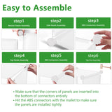 C&AHOME 6-Cube Storage Organizer, Stackable Storage Cubes Shelves, Portable Bookshelf, Plastic Clothing Storage Closet Organizer, DIY Modular Shelving Units for Wardrobe, Home, Milky C&AHOME