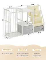 Twinkoo Kids Bookshelf and Toy Storage, Large 3 Tier Book Shelf for Kids Rooms, Sling Baby Bookcase with Stuffed Animal Storage, Toddler Montessori Bookshelf for Nursery, Playroom, Kindergarten Twinkoo