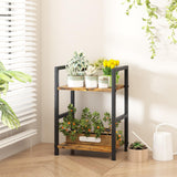 Katrawu Small Bookshelf for Small Space, 2 Tier Industrial Bookcase,Narrow Book Case Storage Organizer Book Shelf for Living Room, Bedroom and Office, Easy Assembly(2 Tier,Rustic Brown) Katrawu