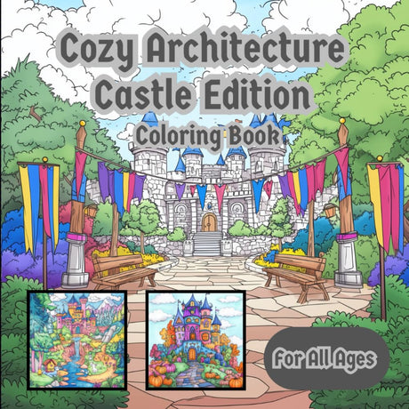 Cozy Architecture Castle Edition A Cute Adult & Teen Coloring Book :: For Relaxation and Stress Relief Majosta