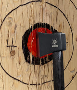 WICING 16" Throwing Axes for Axe Throwing Competitions, 1065 High Manganese Steel and Hickory Wood Handle Throwing Hatchet with Nylon Sheath WICING