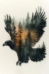 GMETINC Forest Eagle Diamond Painting Kits for Adults, Animal DIY 5D Diamond Art Kits Full Drill Diamond Dots Paintings with Diamonds Gem Art and Crafts Home Decor 12x16inch GMETNIC