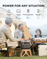 EF ECOFLOW Portable Power Station RIVER 2 Pro, 768Wh LiFePO4 Battery, 70 Min Fast Charging, 4X800W (X-Boost 1600W) AC Outlets, Solar Generator for Outdoor Camping/RVs/Home Use Black EF ECOFLOW