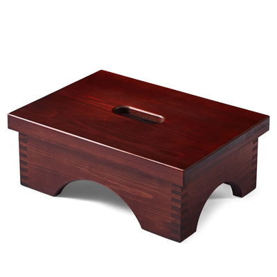 ECROCY Step Stools for Adults Pre-Assembled, Sturdy Foot Stool Lightweight, Portable Wood Step Stool Attractive, Solid Wooden Step Stool with Smooth Finish, Bed Steps for High Beds for Adults