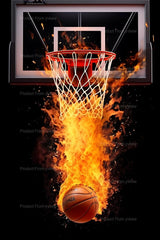 Basketball Going to Net Diamond Painting, Sport Basketball Diamond Painting Kits, 5D DIY Diamond Painting Kits for Adults Kids Diamond Art, for Room Home Wall Decor Gift 16x20 inch yvkew