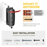 monTEK Swivel Bike Wall Mount, Bike Hangers for Garage, Wall Mount Bike Rack, Space Saving Sturdy Wall Bike Rack, Vertical Bike Rack Holds Up to 66 lbs - Bike Storage Rack for Garage, Red, 4 Pack monTEK