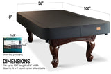 BearCover Heavy Duty Leatherette Billiard Pool Table Cover, Waterproof & Tearproof Covers for Pool Table 7/8/9FT Fitted (8 Feet/ Black) BEARCOVER