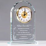 YWHL Glass Colck Gifts for Grandpa, Best Father's Day Grandpa Gifts, Great Grandfather Birthday Gifts, Glass Clock Keepsake for Grandpa on Christmas (Battery not Included) YWHL
