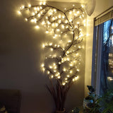 Vines for Home Decor, 7.5Ft Christmas Swags Decorations Indoor Artificial Plants Tree Branches 144 LEDs Lighted Willow Vine Lights for Walls Bedroom Living Room Decor Aesthetic (1PCS, No Remote) Yongblus