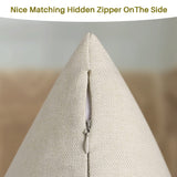 WANZELONYO Throw Pillow Covers Bulk Plain Linen Blank Couch Cushion Case for Vinyl Sublimation HTV Ironing Craft Embroider Decoration 16 x 16 Inch Beige Set of 10 WANZELONYO