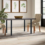 QLLY 28 inch Adjustable Metal Furniture Legs, Square Office Table Furniture Leg, Set of 4 (Black) QLLY