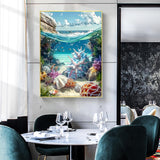 5D Diamond Painting Kits for Adults Beginners, Ocean Scenery Diamond Art, DIY Full Round Drill Diamond Dot Gem Art Kits for Adults, Home Wall Decor 11.8x15.7 Inch Acelii