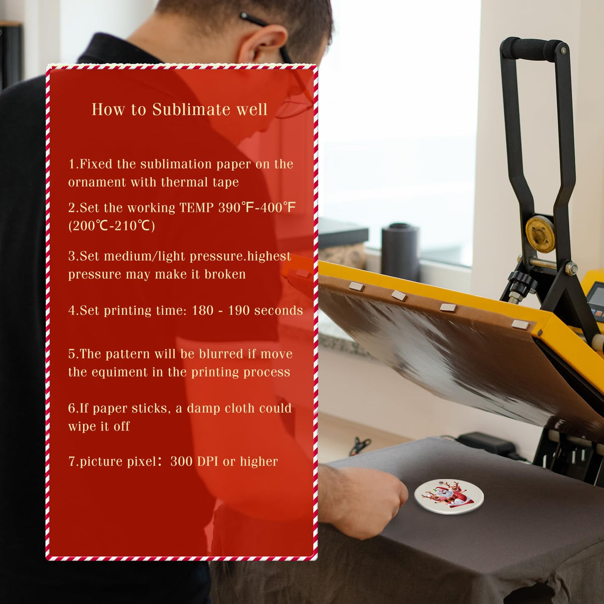 Sublimation Ornament Blanks 4 Inch 10 PCS Christmas Aluminium Round Decoration Aulsetch