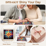 DPDAKIT Diamond Art Kits for Adults, Mandala Diamond Painting Kits for Beginner, 5D DIY Round Full Gem Art Crafts for Home Wall Decor Gift, 12x12inch DPDAKIT