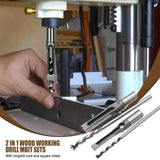 HSOKEW Woodworking Square Hole Drill Bits, Wood Mortising Chisel Set Wood Square Hole Mortising Chisel Drill Bit for Mortising Machines (1/4, 5/16, 3/8, 1/2, 9/16, 5/8, 3/4) HSOKEW