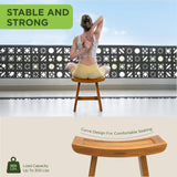 GREENTEAK Premium 18" Teak Shower Bench, Waterproof Teak Shower Stool, Wooden Stool for Bathroom, Teak Wood Shower Seat Chair for Shower Storage Shelf, 300 Lbs Capacity, Provides Safety GREENTEAK