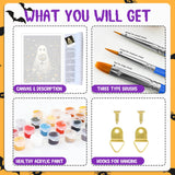 Halloween Paint by Numbers Kit for Adults, Ghost Paint by Number for Adults on Canvas, Acrylic Ghost Halloween Paint by Number for Adult Beginners for Gift Home Decor 16x20 Inch hkejoi