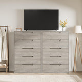 GarveeHome 5 Dresser for Bedroom, 51" Tall Dresser, Freestanding Vertical Drawer Dresser with Storage, Wooden Closet Dresser Storage Dresser Chest for Living Room, Hallway, Entryway, Ash Grey GarveeHome