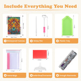 SENQAO Lion Diamond Painting Kits for Adults, Flower Diamond Art Paintings Kit for Beginners, 5D Full Drill Diamand Paintings Kits, Gem Art Crafts for Adults Wall Decor 12x16inch SENQAO