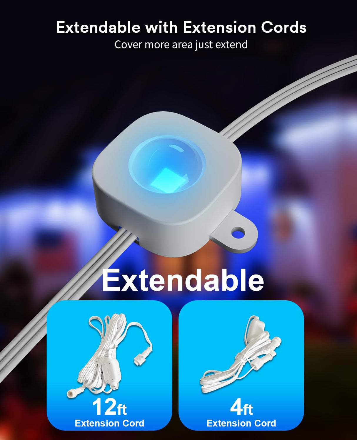 ANGELHALO Permanent Outdoor Lights, 100ft Smart Outdoor Lights with 72 LED Lights, Cool/Warm Eaves Lights IP65 Waterproof for Christmas, Halloween, Party, Compatible with Alexa, Google Assistant ANGELHALO