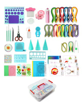 YURROAD Paper Quilling Kit 3mm/5mm/10mm 1740pcs Quilling Paper Strips Quilling Tool Set with Storage Box with Quilling Electric Slotted Pen Needle Curler Crimper Comb Board Template Border Buddy Tower YURROAD