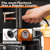 THINKWORK Grease Gun Coupler, 90° Degree Grease Gun Tips, Strong Lock on Greases Gun Couplers, 12000 PSI Quick Release Grease Coupler, Compatible with All Grease Guns 1/8" NPT Grease Gun Fittings THINKWORK