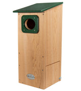 JCs Wildlife Cedar Wood Duck Nesting Box with Poly Lumber Roof - Mount in or at The Water's Edge to Attract Wood Ducks Nearby - Equipped with Clean Out Door and Drainage Holes (Green) JCs Wildlife