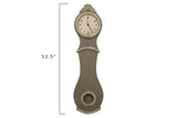 Creative Co-Op Distressed Grey Wood Grandfather Style Wall Clock Creative Co-Op