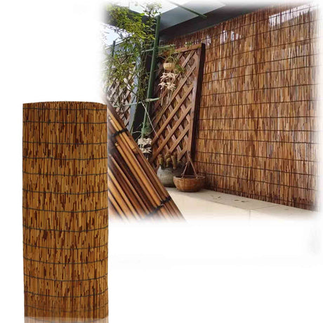 Bamboo Shades Roller Blinds for Indoor/Outdoor, Bamboo Blackout Blinds for Windows 24" 28" 34" 44" 48" 52" 62" 72" Roller Privacy Shade for Patio Gazebo Porch, Breathable, Cordless(Size:11x84in(WxH)) VSOYRA