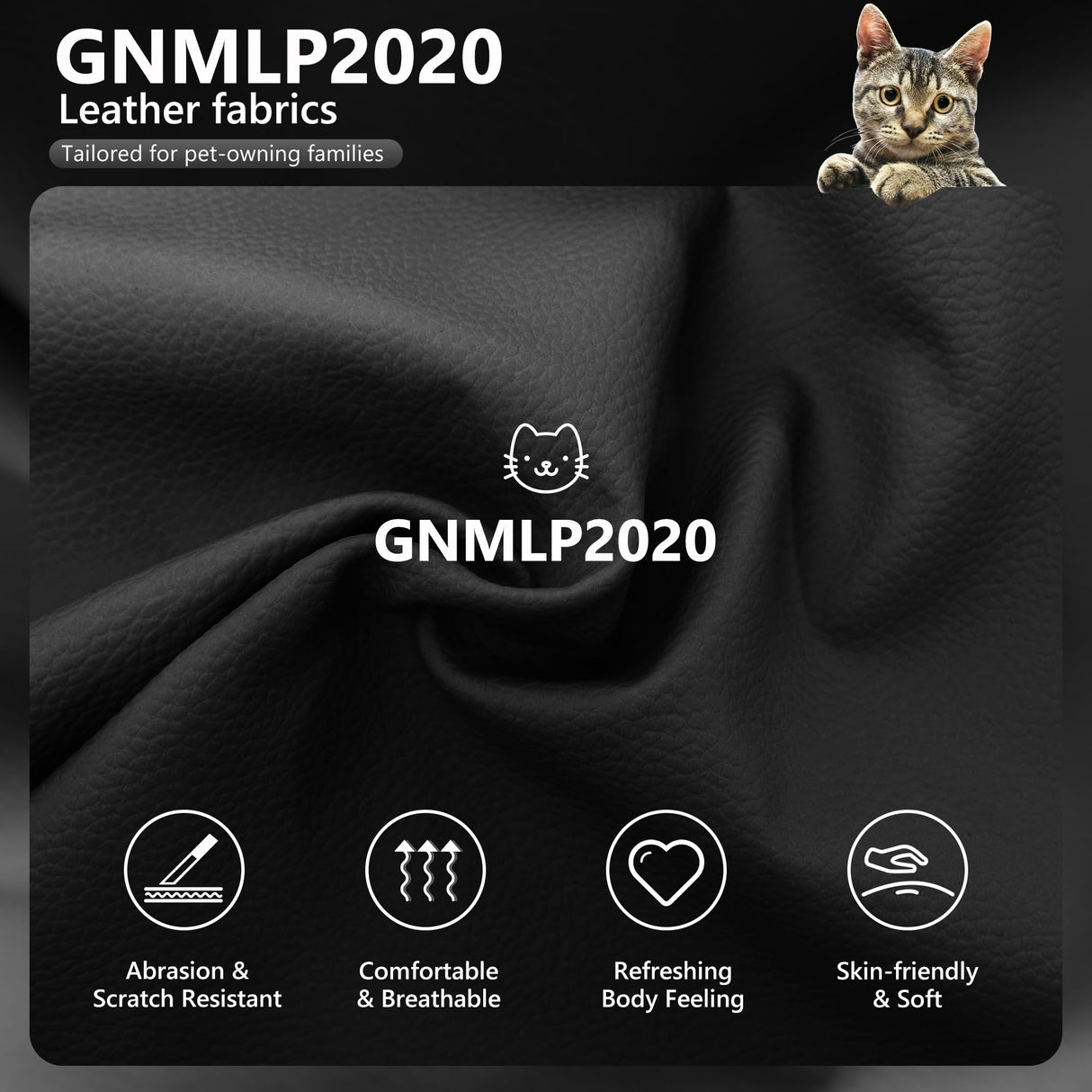 GNMLP2020 Manual Recliner Chairs for Adults, Anti-Scratch Leather Single Sofa Recliner Chairs,Small Recliner Chair for Small Space, RV, Living Room, Black GNMLP2020