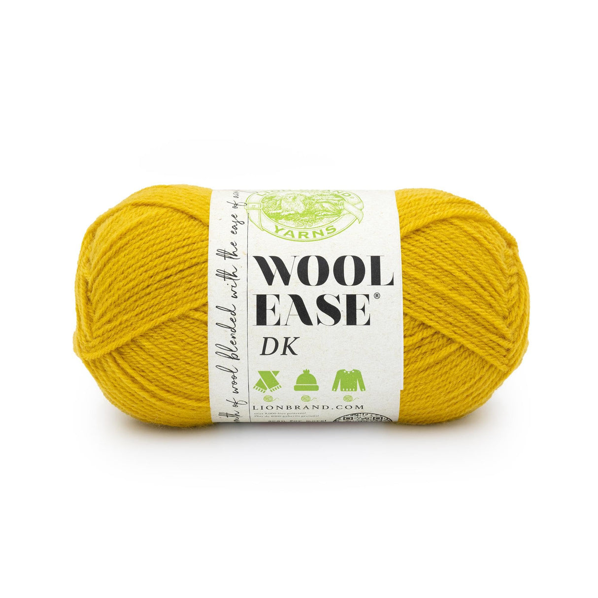 Lion Brand Wool-Ease DK Yarn, Yarn for Knitting, Crocheting, and Crafts, Goldenrod, 1 Pack Lion Brand Yarn