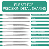 Millousong Hand File Set,Diamond Needle Files 6.3' /10 Shapes for Metal,Plastic,Wood,3D Printer Basic Suite for home and office with box MILUOSONG