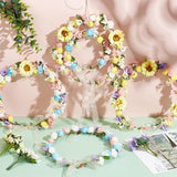 INFUNLY 264pcs/Set DIY Flower Crowns Making Kit Handmade Floral Crown Garland Kit Make Your Own Wreath Flower Headband Garland Hair Accessories for Wedding Birthday Party Favour INFUNLY