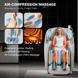 4D Full Body Zero Gravity Massage Chair with 55'' SL-Track & Body Scan - Shiatsu Massage Recliner with Heating & 40 Airbags - Voice Control, Foot Rollers, 15 Auto Modes & 9 Techniques (Beige) RlxwizRevi