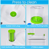 NIUCOO 2025 Upgraded Paint Brush Cleaner for Artists, Kids Painting Station with Brush Washer, Portable Paint Station & Rinsing Tool, Art Supplies Cleaning System for Children Adults (White-Green) NIUCOO