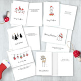 Christmas Cards - Pack of 24, 6 Assorted Designs Merry Christmas Cards with Envelopes - Bulk Greeting and New Years Cards - Perfect to Send Warm Holiday Wishes to Friends and Family - 4" x 6" BGTCARDS