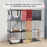 BriSunshine Cat Cages Indoor, 3 Tier DIY Cat Enclosure with Large Hammock, Metal Wire Pet House Kennels Crate Catio with Litter Box, Bed, Scratchers, Bowl, Stairs for 1-2 Cats BriSunshine