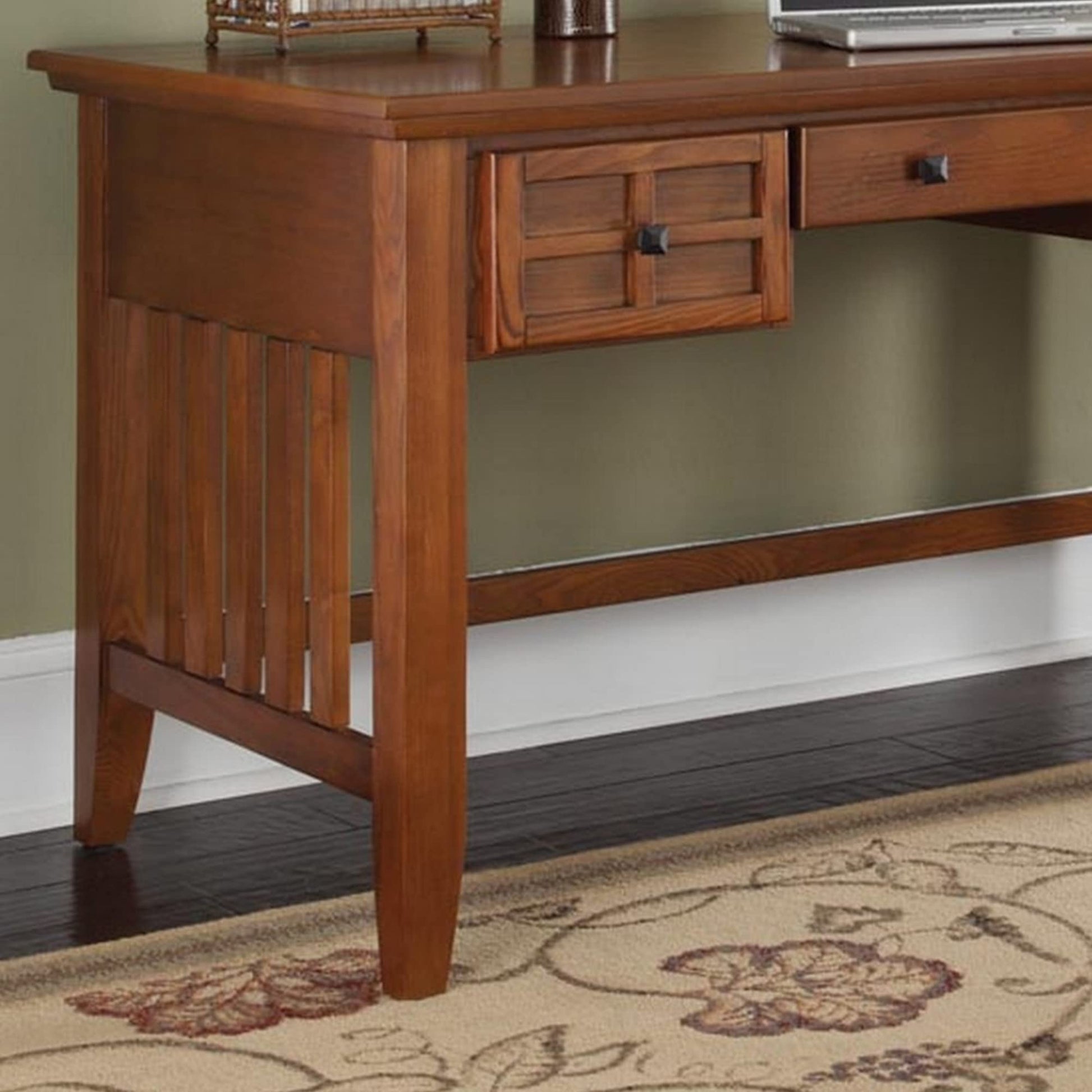 Arts & Crafts Cottage Oak Executive Desk by Home Styles - WoodArtSupply