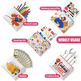 MAFYE 40 Pack Sublimation Blanks Canvas Tote bag, Reusable Large Grocery Bags DIY Heat Transfer Cosmetic Makeup Bags Shopping Bags with Matched Color for DIY, Advertising, Christmas Craft Present MAFYE