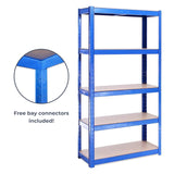 Garage Shelving Units: 71" H x 47" L x 24" W - 1 Bay - Grey - 5 Tier Unit | 400LB Load Weight Per Tier (2000LB Per Unit) | Home, Office, Garage or Business Use | 5 Year Warranty G-Rack