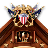 The Bradford Exchange United States Navy Mahogany-Finished Wood Toned Cuckoo Clock The Bradford Exchange