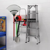 Godboat Garage Storage, 6 Hooks Garage Shelving, Garage Organization, Broom Holder Wall Mount, Garden Tool Organizer for Yard Tools & Water Hose, Cool Stuff for Fathers Day Dad Gifts, Max Load 550lbs Godboat