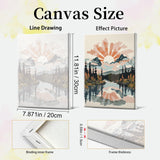 JOOZ 4 Pack Paint by Numbers Kit for Adults with Frame Mountain Landscape Paint by Number with Easel DIY Lake Adult Paint by Number Kits Sunset Easy Oil Painting Kits for Home Wall Decor 8x12 Inch JOOZ