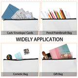 Inbagi 30 Pieces Canvas Makeup Bags Bulk Black and White Cosmetics Bag with Zipper Blank DIY Cosmetic Pouch Multipurpose Canvas Travel Toiletry Bag for Travel Pen Pencil Cosmetic Storage Inbagi